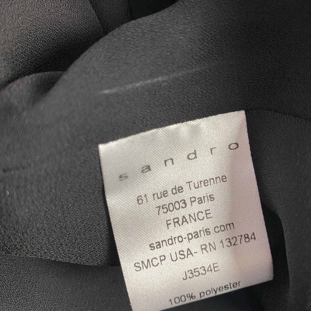 SANDRO Black Pleated Mini Skirt - Picture 6 of 7